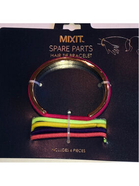 Mixit Colorful Hair Tie Bracelet Set